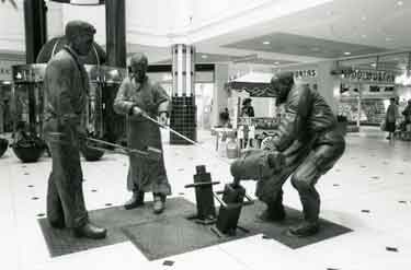 Crucible Teemers sculpture, Market Street area, Meadowhall