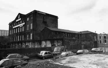 Rear and side of Sheaf Works, Maltravers Street, former premises of Thomas Turton and Sons; taken from Effingham Lane