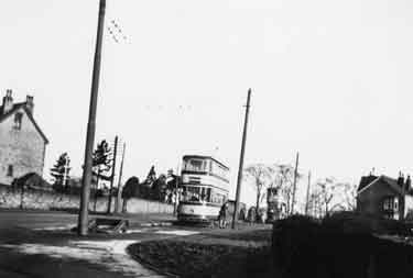 Tram No. 299  at Ecclesall tram terminus, Millhouses Lane