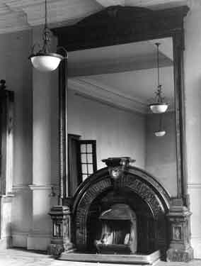 Fireplace with mirror over at the Sheffield Club, No. 36 Norfolk Street