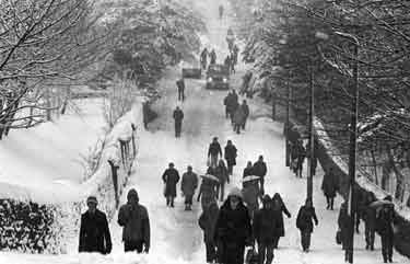Walking to work on Northumberland Road