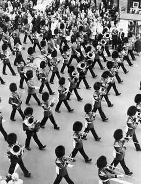 Football World Cup 1966: Guards band in the City Centre