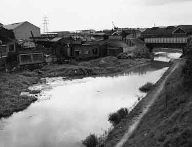 View of the Sheffield and South Yorkshire Navigation looking towards Darnall from Shirland Lane