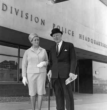 S. Morris, Deputy Chief Constable outside Divisional Police Headquarters, West Bar Green