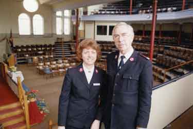 Major Geoff Rowney and his wife Dorothy Rowney, who were responsible for the Salvation Army citadel, Cross Burgess Street