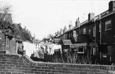 The backs of houses on Edmund Road 