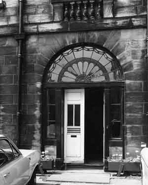 Front door of Broom Hall, Broomhall Road