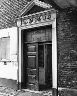 Doorway of Cadman Chambers, Cadman Lane