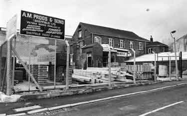 A.M. Proos and Sons (Sheffield) Ltd, timber merchants, Victoria Works, Rowland Street