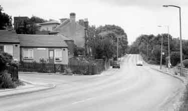 Gleadless Road, Heeley showing junction with Penns Road (left)