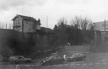 Wadsley Bridge Railway Station and Signal Box, off Halifax Road c.1983