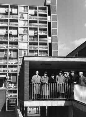 Group of Cypriot parliamentarians visiting Park Hill Flats