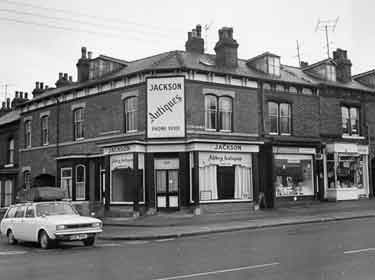 H. Jackson, Abbey Antiques, No.223 Abbeydale Road and junction with Chippinghouse Road