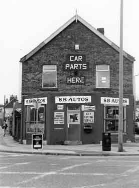 S.B. Autos, car accessories, corner of Page Hall Road and Rushby Street, Firth Park