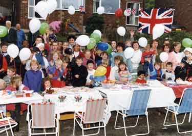 VE Day anniversary street party, Beacon Road, Wincobank