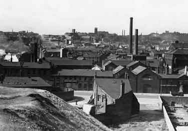 View from Mombray Street, Neepsend showing (foreground) William Turner and Son Ltd., steel manufacturers, Eagle Works