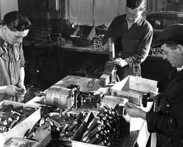 Preparation of stag horn handles for carving knives, Lewis, Rose and Co. Ltd., cutlery manufacturers, Debesco Works, Bowling Green Street