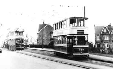 Tram No.188 at Ecclesall tram terminus, Millhouses Lane