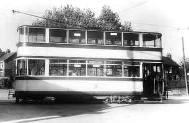 Tram No.149 at Ecclesall tram terminus, Millhouses Lane