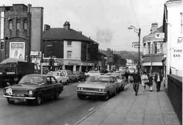 Hillsborough corner from Langsett Road showing (centre left) Holme Lane 