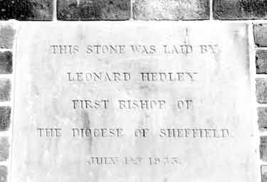 Foundation stone, St. Gabriel's C.of E. Church (formerly St. Gabriel's Mission Church) Dobbin Hill, Greystones