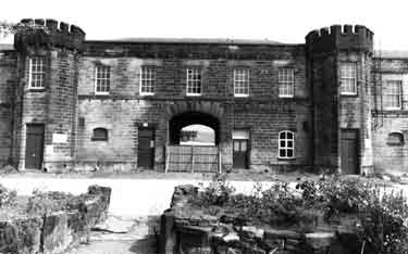 Officers' stables from the artillery parade ground, Hillsborough Barracks