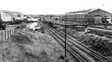 Darnall locomotive sheds showing (left) Cravens Ltd., Acres Hill Lane
