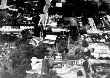 Handsworth showing (centre) Handsworth Road and St. Mary C.of E. Church and (bottom) Handsworth Parish Centre
