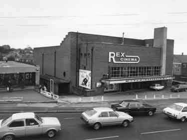 Rex Cinema, junction of Mansfield Road and Hollybank Road, Intake, prior to demolition. 