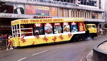 Thomas W. Ward float, Lord Mayor's Show, c. 1980 (Clerical Medical and General Life Assurance Society behind)