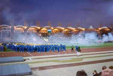 Opening ceremony at Don Valley Stadium for the Special Olympics