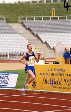 Special Olympics, athlete Steve Greig at the Don Valley Stadium, Worksop Road