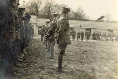 Reville / Walton family. First World War soldiers on parade