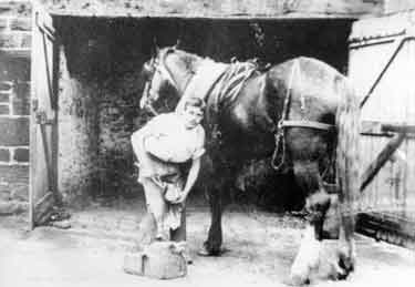 George French, blacksmith in Grenoside c.1910