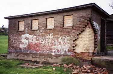 Derelict building, possibly public toilets, on Beaver Hill Recreation Ground, Beaver Hill Road