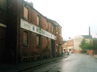 Green Lane showing (left) Williams Brothers of Sheffield, brass founders, engineers, stockholders of industrial fastenings and (right) Alfred Beckett and Sons Ltd., steel manufacturers, Brooklyn Works