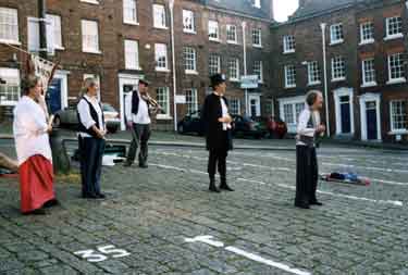 Maze Theatre performing 'Tales from Paradise' in Paradise Square