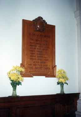 Roll of Honour for World War One employees at possibly the Town Hall