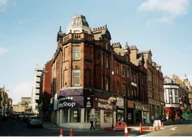 The Moneyshop, junction of (left) Cambridge Street and (right) Pinstone Street