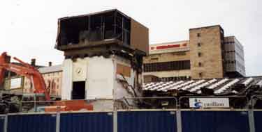 Demolition of Sheaf Market, Broad Street showing (back right) Wilkinson Home and Garden Stores
