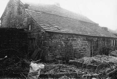 Cottage, Brightholmlee (demolished 1980), general view of rear elevation from north east