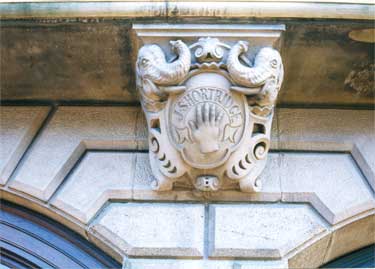 Carving on the SADACCA (Sheffield and District African Caribbean Community Association) building, The Wicker. October 1997