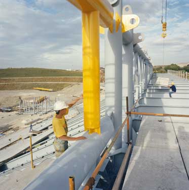 Construction of the Don Valley Stadium, Attercliffe Common