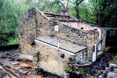 Demolished cottage on Loxley Road, Malin Bridge which had survived the 1864 Flood