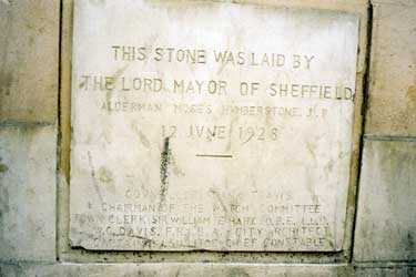 Foundation stone in the former Central Fire Station, No. 50 Division Street 