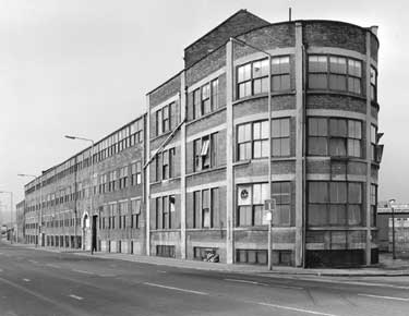 Attercliffe Road, looking towards the former premises of Carter and Sons Ltd., manufacturing chemists 