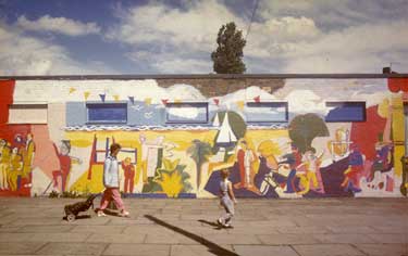 Mural at Parson Cross Library, junction of Margetson Crescent and Knutton Road