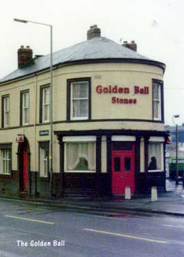 Golden Ball public house, No. 838 Attercliffe Road and junction of Old Hall Road