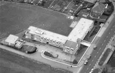 Aerial view of Ben Lane, Hillsborough, showing Sevenfields Residential Care Home