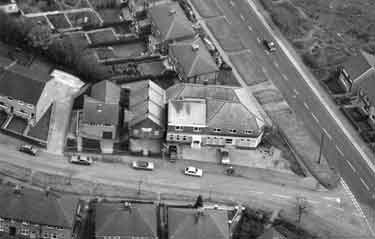 Aerial view showing Wisewood Road running across the image with Wisewood Lane on the far right side.